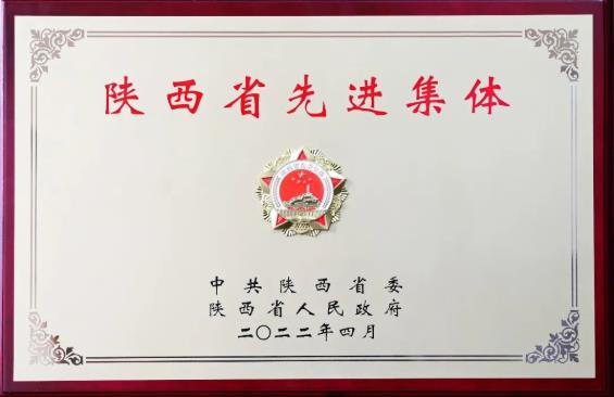 永利69193com喜获2022年“陕西省先进集体”荣誉称号